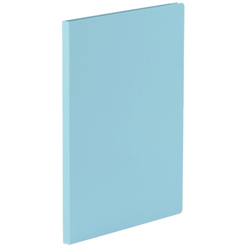 TANOSEE 貼り表紙クリアファイル A4タテ 10ポケット 背幅12mm アイスランドブルー 10冊/セット（ご注文単位1セット）【直送品】