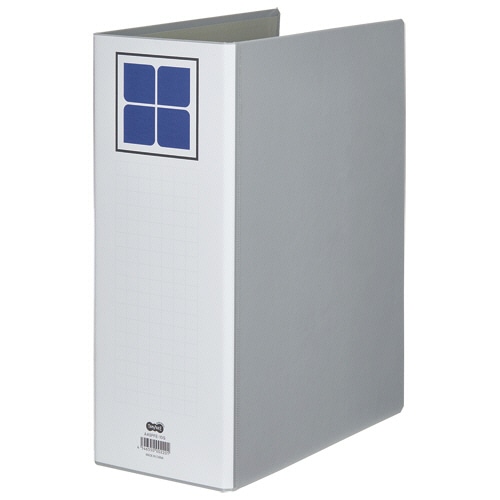 TANOSEE 片開きパイプ式ファイルE A4タテ 1000枚収容 100mmとじ 背幅126mm グレー 10冊/セット(ご注文単位1セット)【直送品】