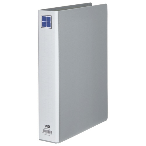 TANOSEE 片開きパイプ式ファイルE A4タテ 300枚収容 30mmとじ 背幅56mm グレー 10冊/セット(ご注文単位1セット)【直送品】