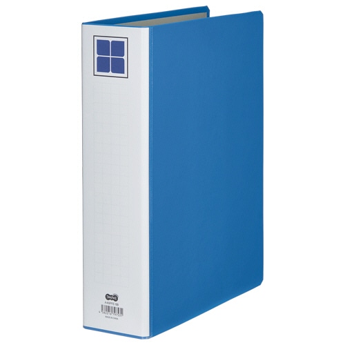 TANOSEE 片開きパイプ式ファイルE A4タテ 500枚収容 50mmとじ 背幅76mm 青 10冊/セット(ご注文単位1セット)【直送品】
