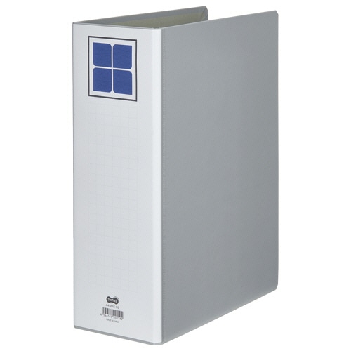 TANOSEE 片開きパイプ式ファイルE A4タテ 800枚収容 80mmとじ 背幅106mm グレー 10冊/セット(ご注文単位1セット)【直送品】