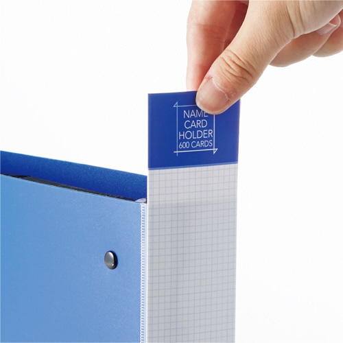 TANOSEE 名刺ホルダー 差替式 A4タテ 4穴 600名用 ヨコ入れ ブラック 1冊(ご注文単位1冊)【直送品】