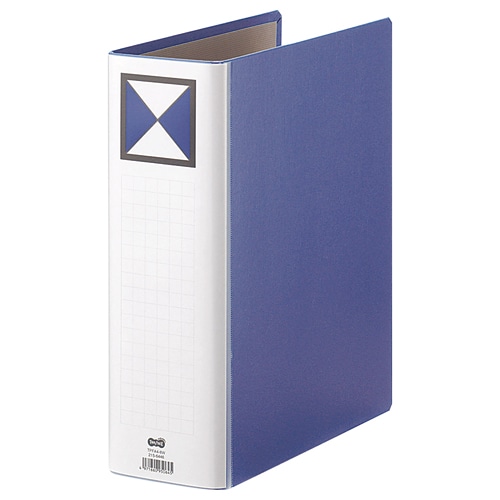 TANOSEE 両開きパイプ式ファイル A4タテ 800枚収容 80mmとじ 背幅96mm 青 1冊（ご注文単位1冊）【直送品】