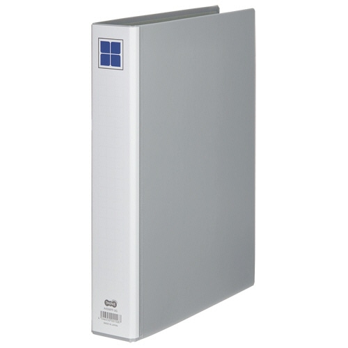 TANOSEE 両開きパイプ式ファイルE A4タテ 300枚収容 30mmとじ 背幅56mm グレー 10冊/セット(ご注文単位1セット)【直送品】