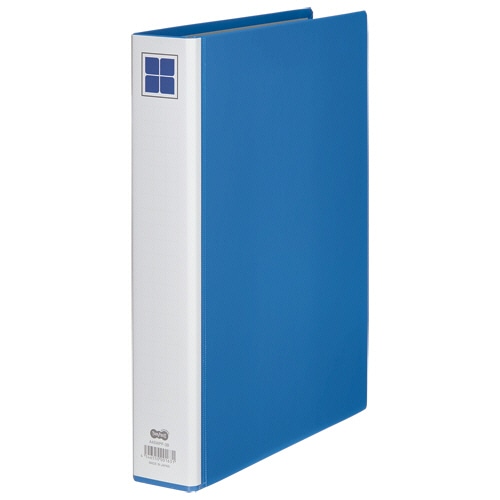 TANOSEE 両開きパイプ式ファイルE A4タテ 300枚収容 30mmとじ 背幅56mm 青 1冊（ご注文単位1冊）【直送品】