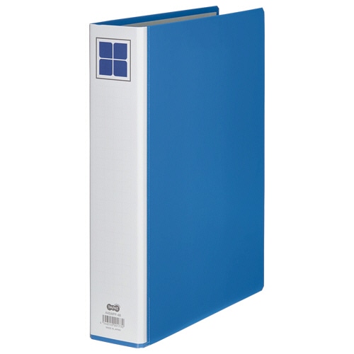 TANOSEE 両開きパイプ式ファイルE A4タテ 400枚収容 40mmとじ 背幅66mm 青 10冊/セット（ご注文単位1セット）【直送品】