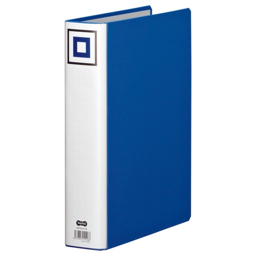 TANOSEE 両開きパイプ式ファイルV A4タテ 500枚収容 50mmとじ 背幅65mm 青 10冊/セット（ご注文単位1セット）【直送品】