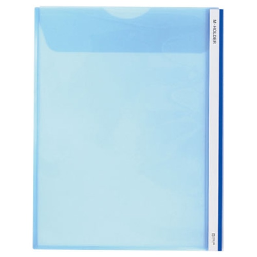 キングジム Mホルダー A4タテ 青 フタ付 733 1枚(ご注文単位1枚)【直送品】