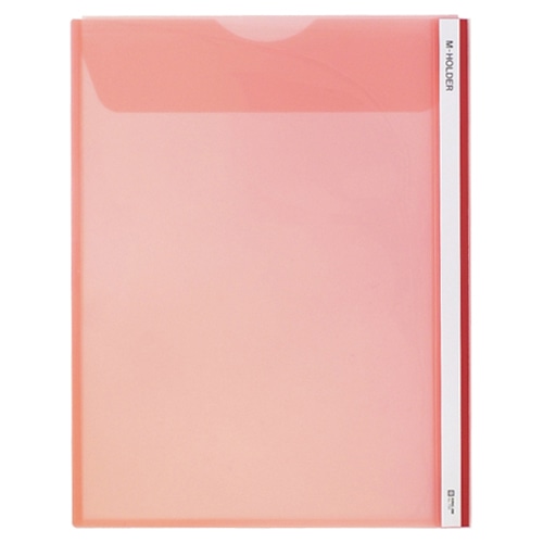 キングジム Mホルダー A4タテ 赤 フタ付 733 1枚(ご注文単位1枚)【直送品】