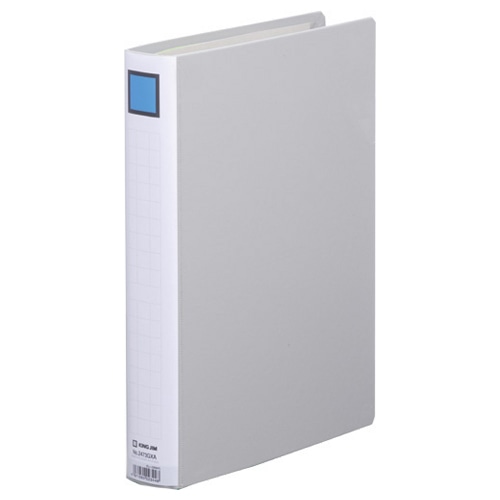 キングジム キングファイル スーパードッチ(脱・着)イージー GXシリーズ A4タテ 300枚収容 30mmとじ 背幅46mm グレー 2473GXA 1冊（ご注文単位1冊）【直送品】