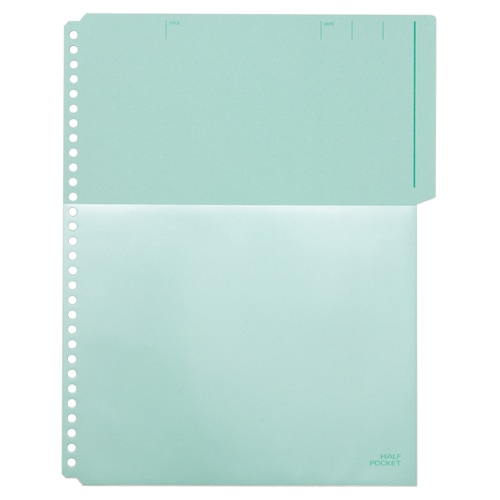 キングジム ハーフポケット A4タテ 30穴 緑 103HP 10枚/袋（ご注文単位1袋）【直送品】