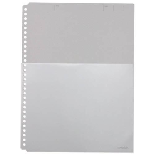 キングジム ハーフポケット厚口 A4タテ 30穴 黒 108HP 10枚/袋（ご注文単位1袋）【直送品】