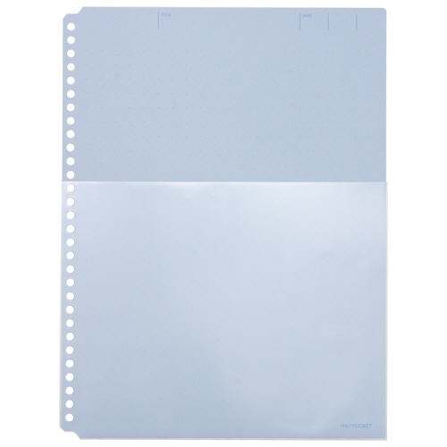 キングジム ハーフポケット厚口 A4タテ 30穴 青 108HP 10枚/袋（ご注文単位1袋）【直送品】