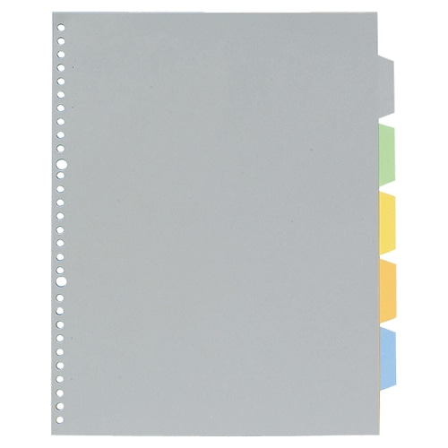 キングジム 透明ポケット用カラーインデックス(多穴) A4タテ 2・30穴 5色5山 7907P 1組(ご注文単位1組)【直送品】