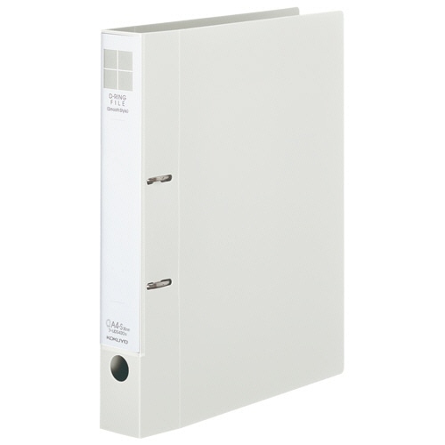 コクヨ Dリングファイル＜スムーススタイル＞ A4タテ 2穴 300枚収容 30mmとじ 背幅45mm オフホワイト フ-UDS430W 1冊（ご注文単位1冊）【直送品】