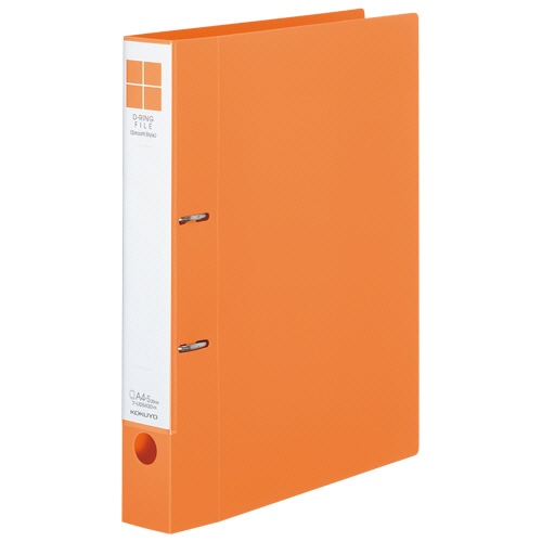 コクヨ Dリングファイル<スムーススタイル> A4タテ 2穴 300枚収容 30mmとじ 背幅45mm オレンジ フ-UDS430YR 1冊(ご注文単位1冊)【直送品】