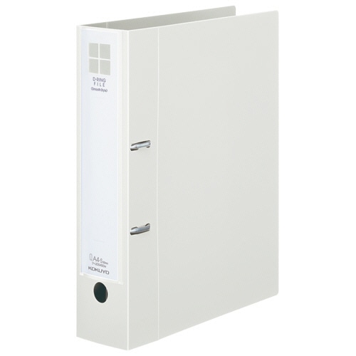 コクヨ Dリングファイル<スムーススタイル> A4タテ 2穴 500枚収容 50mmとじ 背幅75mm オフホワイト フ-UDS450W 1冊(ご注文単位1冊)【直送品】