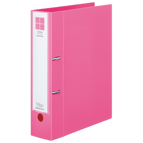 コクヨ Dリングファイル<スムーススタイル> A4タテ 2穴 500枚収容 50mmとじ 背幅75mm ピンク フ-UDS450P 1冊(ご注文単位1冊)【直送品】