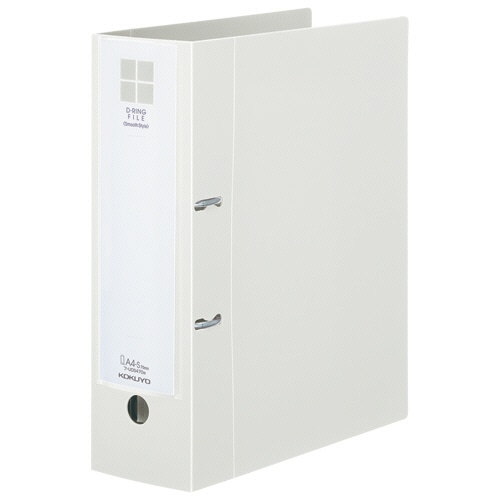 コクヨ Dリングファイル<スムーススタイル> A4タテ 2穴 700枚収容 70mmとじ 背幅95mm オフホワイト フ-UDS470W 1冊(ご注文単位1冊)【直送品】