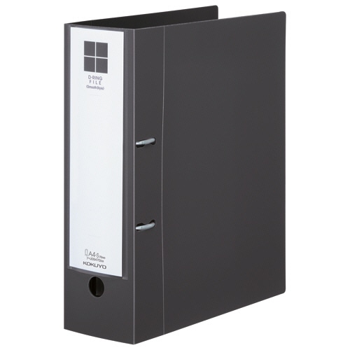 コクヨ Dリングファイル<スムーススタイル> A4タテ 2穴 700枚収容 70mmとじ 背幅95mm ダークグレー フ-UDS470DM 1冊(ご注文単位1冊)【直送品】