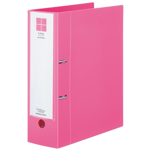 コクヨ Dリングファイル<スムーススタイル> A4タテ 2穴 700枚収容 70mmとじ 背幅95mm ピンク フ-UDS470P 1冊(ご注文単位1冊)【直送品】
