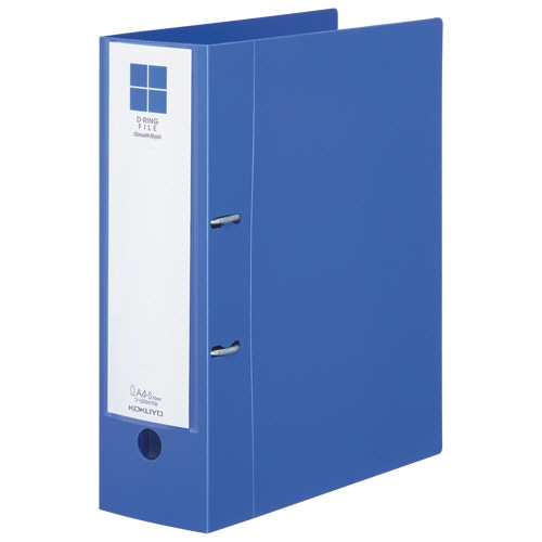 コクヨ Dリングファイル<スムーススタイル> A4タテ 2穴 700枚収容 70mmとじ 背幅95mm 青 フ-UDS470B 1冊(ご注文単位1冊)【直送品】