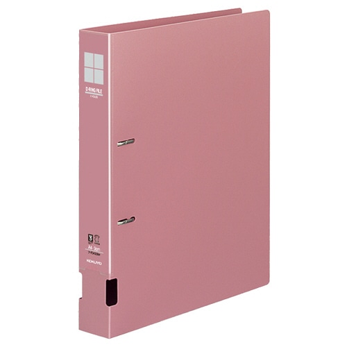 コクヨ DリングファイルS型 再生PP表紙 A4タテ 2穴 300枚収容 30mmとじ 背幅45mm ピンク フ-FD430NP 10冊/セット（ご注文単位1セット）【直送品】