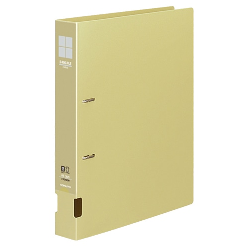 コクヨ DリングファイルS型 再生PP表紙 A4タテ 2穴 300枚収容 30mmとじ 背幅45mm 黄 フ-FD430NY 1冊（ご注文単位1冊）【直送品】