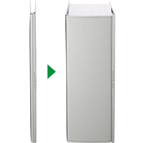 コクヨ ガバットファイル(紙製) A4タテ(ひも付き) 1000枚収容 背幅13-113mm グレー フ-H90M 10冊/セット（ご注文単位1セット）【直送品】