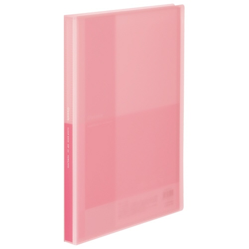 コクヨ クリヤーブック(Glassele) 固定式 A4タテ 40ポケット 背幅23mm ライトピンク ラ-GL40LP 1冊（ご注文単位1冊）【直送品】