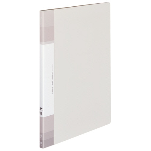 コクヨ クリヤーブック(Glassele) 固定式・背ポケット A4タテ 20ポケット 背幅11-22mm オフホワイト ラ-GLB20W 1冊（ご注文単位1冊）【直送品】
