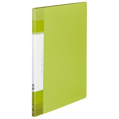 コクヨ クリヤーブック(Glassele) 固定式・背ポケット A4タテ 20ポケット 背幅11-22mm ライトグリーン ラ-GLB20LG 10冊/セット(ご注文単位1セット)【直送品】