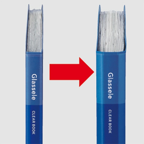 コクヨ クリヤーブック(Glassele) 固定式・背ポケット A4タテ 60ポケット 背幅32-47mm ブラック ラ-GLB60D 4冊/セット（ご注文単位1セット）【直送品】