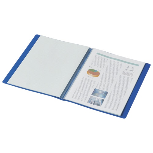 コクヨ クリヤーブック(Glassele) 固定式・背ポケット A4タテ 60ポケット 背幅32-47mm ブラック ラ-GLB60D 4冊/セット（ご注文単位1セット）【直送品】