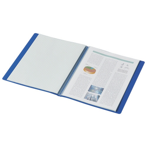 コクヨ クリヤーブック(Glassele) 固定式・背ポケット A4タテ 80ポケット 背幅44-59mm ブラック ラ-GLB80D 4冊/セット（ご注文単位1セット）【直送品】