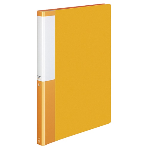 コクヨ クリヤーブック(POSITY) 固定式 A4タテ 40ポケット 背幅25mm オレンジ P3ラ-L40NYR 1冊(ご注文単位1冊)【直送品】