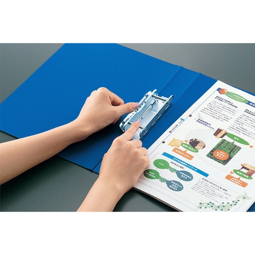 コクヨ チューブファイル Mタイプ 片開き A4タテ 300枚収容 30mmとじ 背幅44mm 青 フ-1630B 1冊（ご注文単位1冊）【直送品】