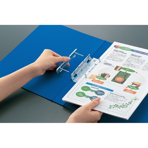 コクヨ チューブファイル Mタイプ 片開き A4タテ 300枚収容 30mmとじ 背幅44mm 青 フ-1630B 1冊（ご注文単位1冊）【直送品】