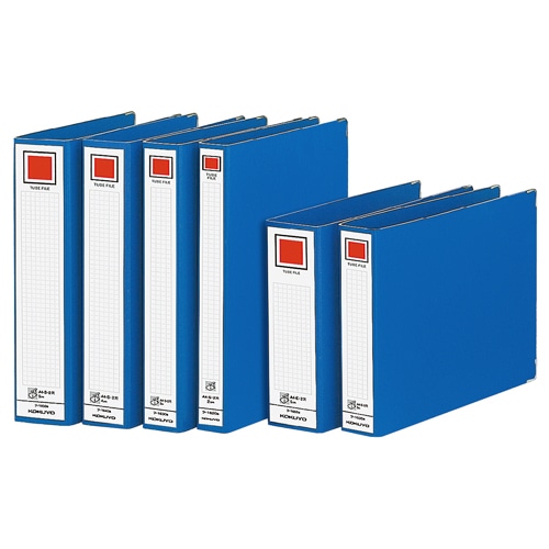 コクヨ チューブファイル Mタイプ 片開き A4タテ 400枚収容 40mmとじ 背幅54mm 青 フ-1640B 1冊(ご注文単位1冊)【直送品】