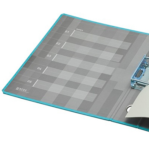 コクヨ チューブファイル(NEOS) A4タテ 800枚収容 80mmとじ 背幅95mm ターコイズブルー フ-NE680B 1冊（ご注文単位1冊）【直送品】