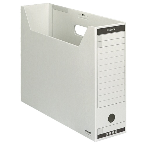 コクヨ ファイルボックス-FS(Bタイプ) B4ヨコ 背幅102mm グレー フタ付 B4-LFBN-M 5冊/袋(ご注文単位1袋)【直送品】