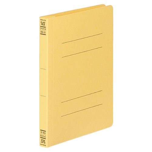 コクヨ フラットファイルV(樹脂製とじ具) B6タテ 150枚収容 背幅18mm 黄 フ-V13Y 10冊/袋（ご注文単位1袋）【直送品】