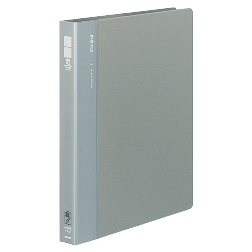 コクヨ リングファイル 発泡PP表紙 A4タテ 30穴 背幅33mm グレー フ-F470M 1冊(ご注文単位1冊)【直送品】