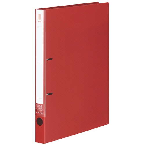 コクヨ リングファイル(NEOS) A4タテ 2穴 180枚収容 リング内径22mm 背幅27mm カーマインレッド フ-NE420NR 10冊/セット（ご注文単位1セット）【直送品】