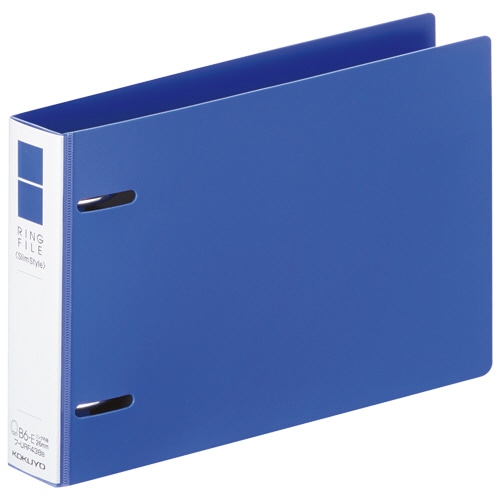 コクヨ リングファイル(スリムスタイル) B6ヨコ 2穴 220枚収容 リング内径26mm 背幅33mm 青 フ-URF438NB 1冊（ご注文単位1冊）【直送品】