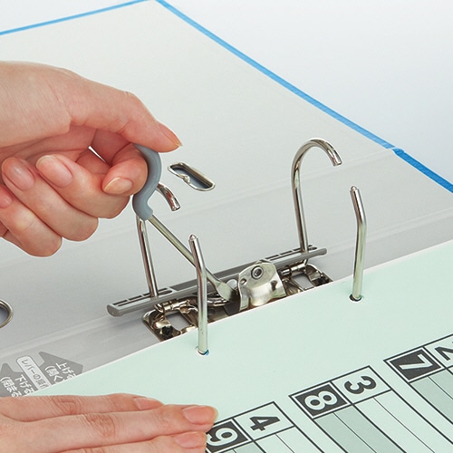 コクヨ レバッチファイル A4タテ 2穴 480枚収容 48mmとじ 背幅76mm ダークグレー フ-AL290DM 1冊(ご注文単位1冊)【直送品】