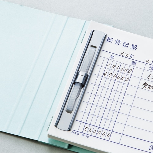 コクヨ 伝票用フラットファイル 振替伝票サイズ 2穴 150枚収容 背幅18mm 青 フ-46 10冊/セット(ご注文単位1セット)【直送品】