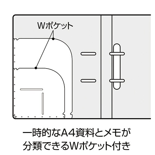 セキセイ セパル ロックリングファイル A4タテ 2穴 150枚収容 20mmとじ 背幅32mm ペールピンク SEL-2835-27 1冊(ご注文単位1冊)【直送品】
