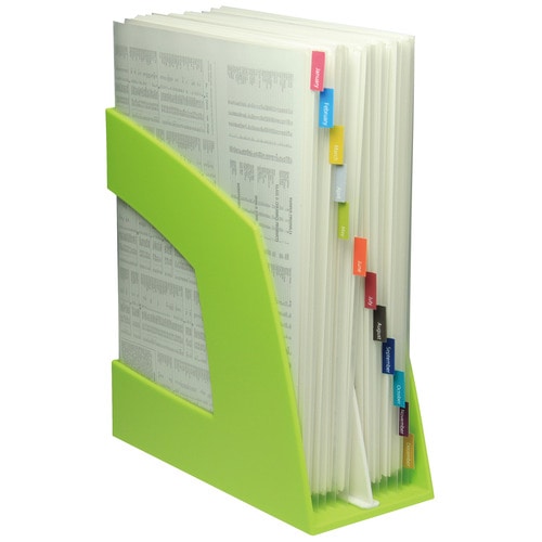ソニック ファイルボックス 仕切板付 A4タテ 背幅107mm グリーン FB-708-G 10個/セット(ご注文単位1セット)【直送品】