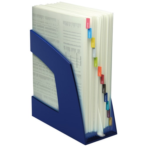 ソニック ファイルボックス 仕切板付 A4タテ 背幅107mm ブルー FB-708-B 10個/セット(ご注文単位1セット)【直送品】